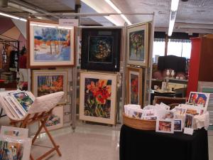 My Kathy Braud Watercolors booth - at the Shoppes of Little Falls